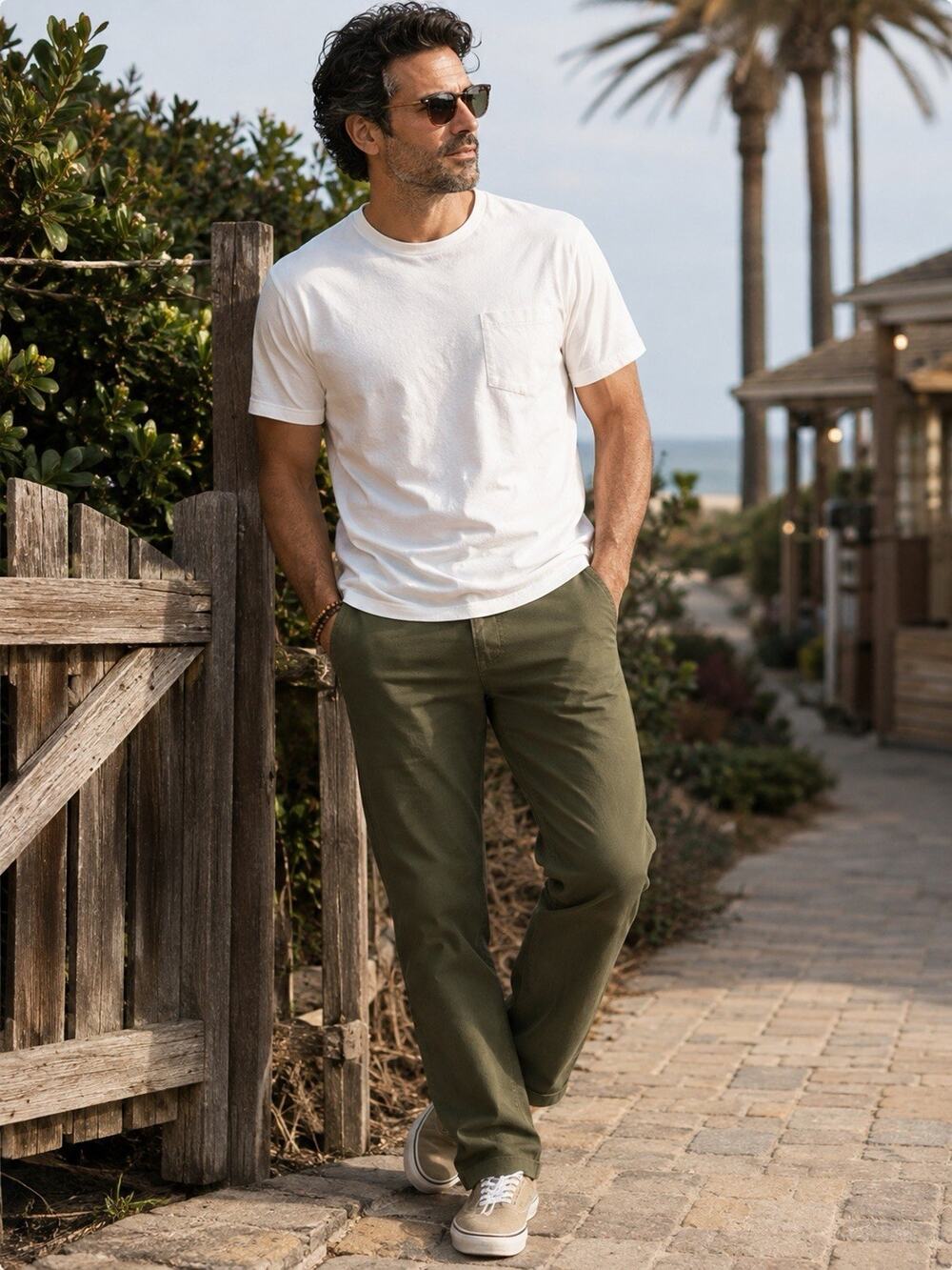Billabong Men 36x30 Green Chino Pants Relaxed Straight